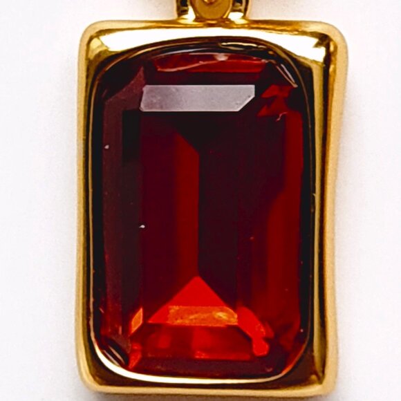 NWT J.CREW Faceted gemstone drop earrings Red - Picture 3 of 6